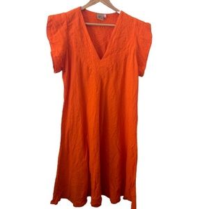 Made in Mexico 🇲🇽 orange bohemian cotton dress